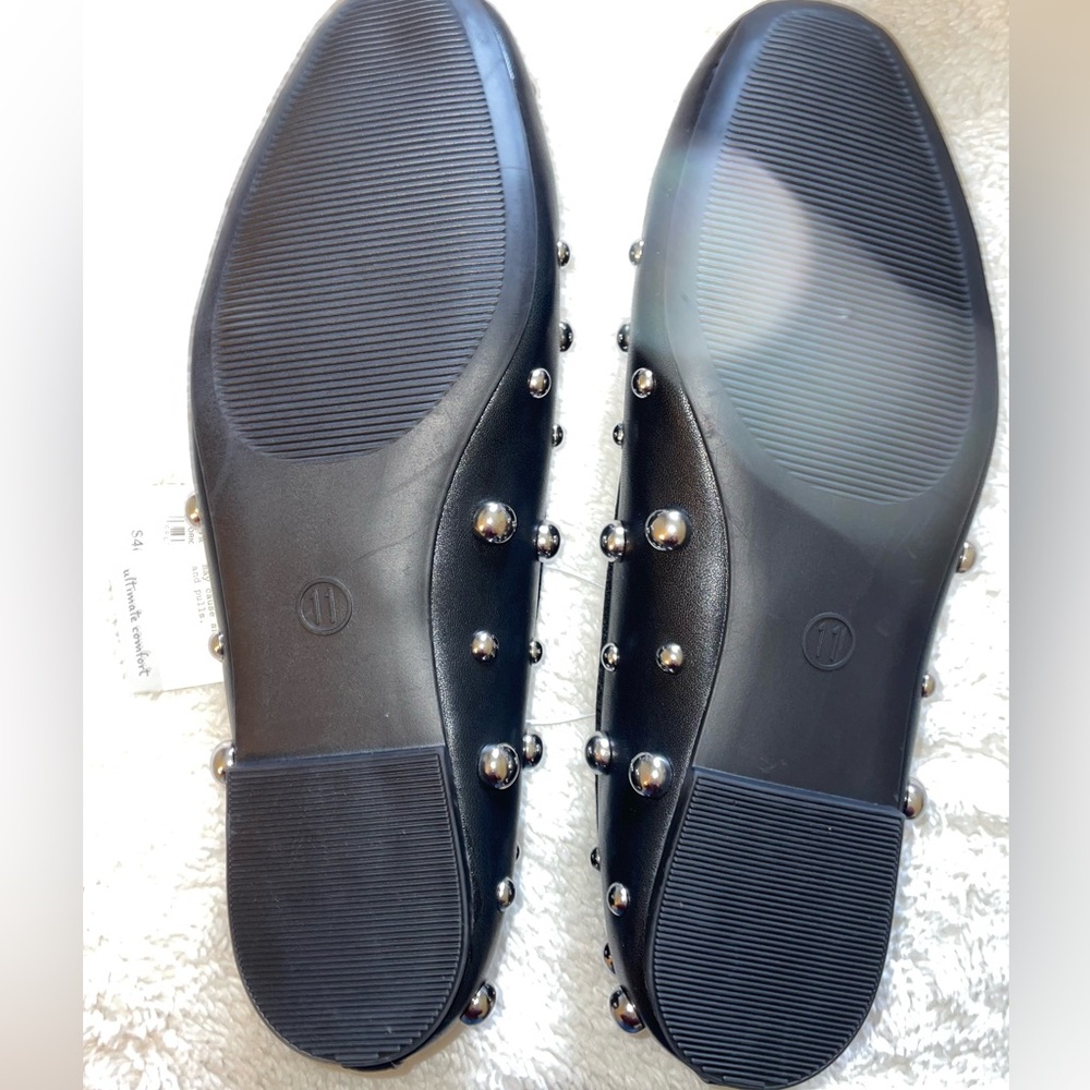 A New Day Sammie Studded Black Ballet Flats with Memory Foam Insole - Picture 5 of 9